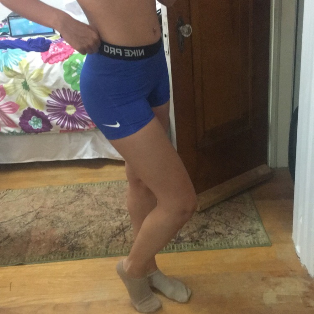 Nike pro spandex 3" royal blue